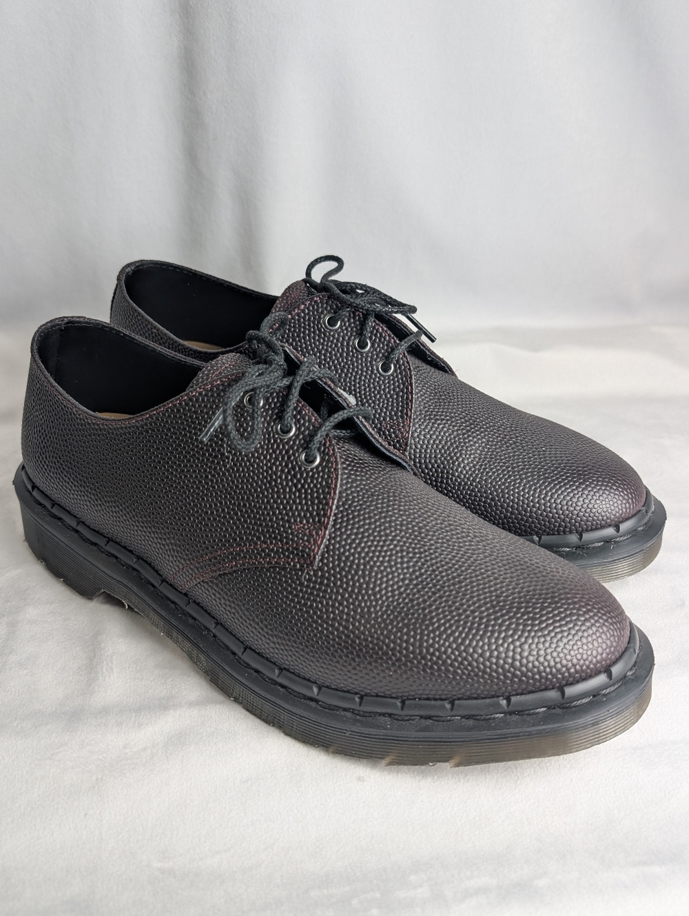 Dr. Martens 1461 Oxblood Atlas Pebble Grain Leather Oxford Shoes 11L/10M NWOB - Picture 3 of 13